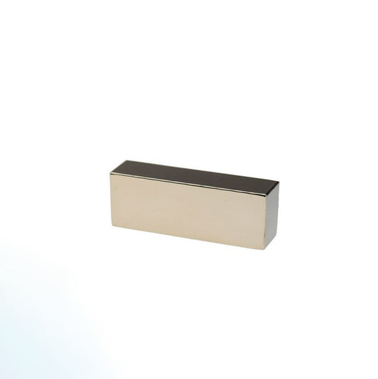 Quadermagnet 50,0 x 20,0 x 10,0 mm N40 Nickel - hält 22,5 kg