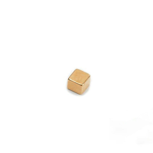 Würfelmagnet 7,0 x 7,0 x 7,0 mm N42 Kupfer - hält 1,6 kg