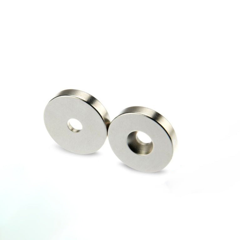 Ringmagnet Ø 20,0 x 4,5 x 4,0 mm N42 Nickel mit Senkung Nord