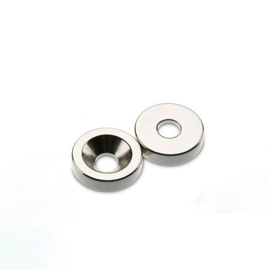 Ringmagnet Ø 20,0 x 6,4 x 5,0 mm N35H Nickel mit Senkung Nord
