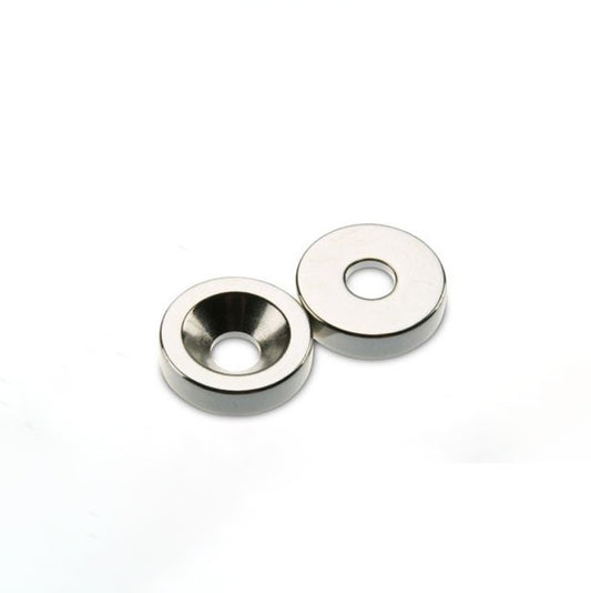 Ringmagnet Ø 20,0 x 6,4 x 5,0 mm N35H Nickel mit Senkung Süd