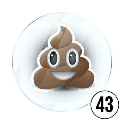 Memo Magnete aus Acryl mit aufgedruckten Emoji Smilies