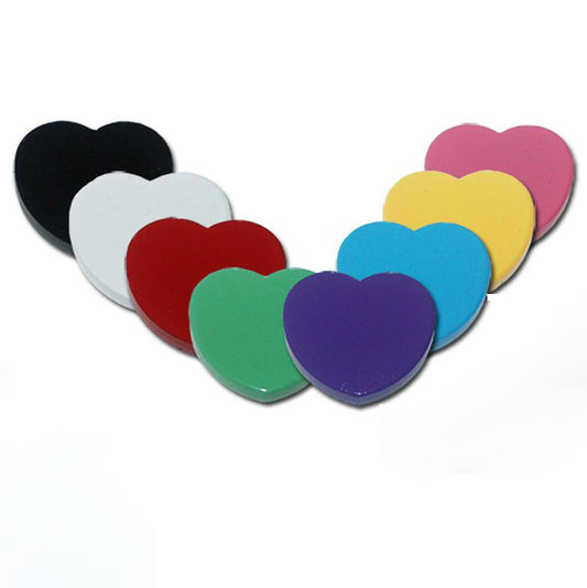 HERZ MAGNET 30 X 30 X 6 MM FERRIT verschiedene Farben
