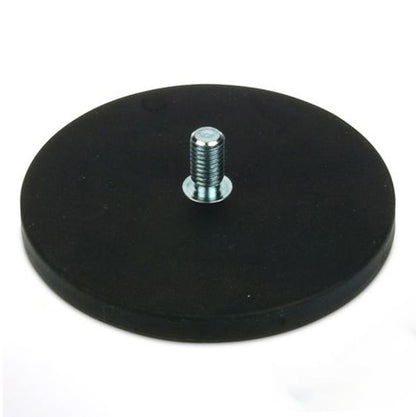Magnetsystem Ø 88 mm gummiert mit Gewinde M8x15 - hält 55 kg