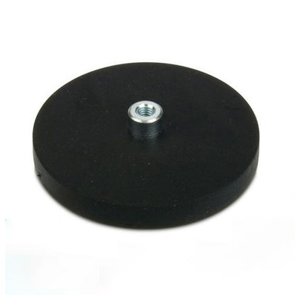 Magnetsystem Ø 66 mm gummiert mit Buchse M5 - hält 25 kg