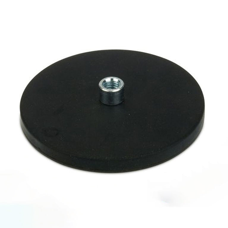 Magnetsystem Ø 88 mm gummiert mit Buchse M8 - hält 55 kg