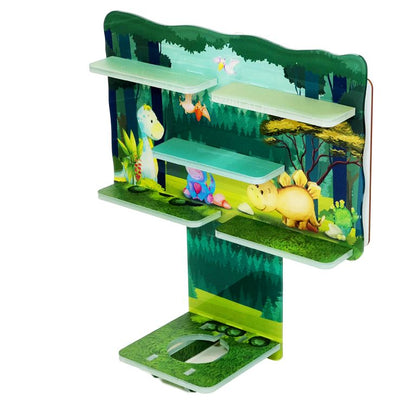 LED Regal Acryl in verschiedenen Motiven Zubehör für Tonie-Figuren und Toniebox Motiv Dinosaurier