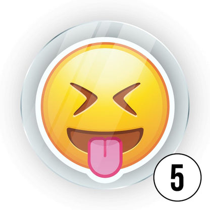 Memo Magnete aus Acryl mit aufgedruckten Emoji Smilies