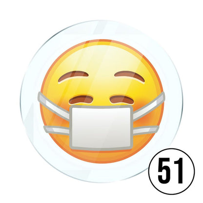 Memo Magnete aus Acryl mit aufgedruckten Emoji Smilies