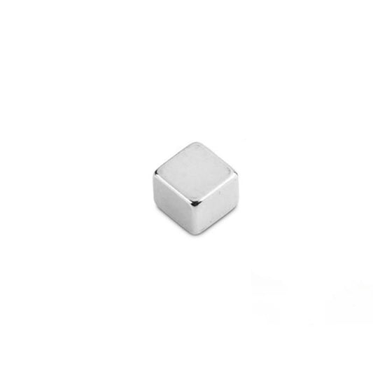 Würfelmagnet 8,0 x 8,0 x 8,0 mm N40 Nickel - hält 4,5 kg