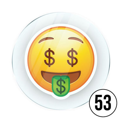Memo Magnete aus Acryl mit aufgedruckten Emoji Smilies