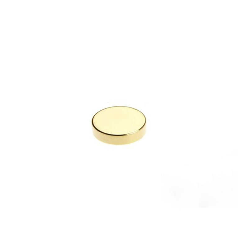 Scheibenmagnet Ø 10,0 x 2,0 mm N40 Gold - hält 1,1 kg