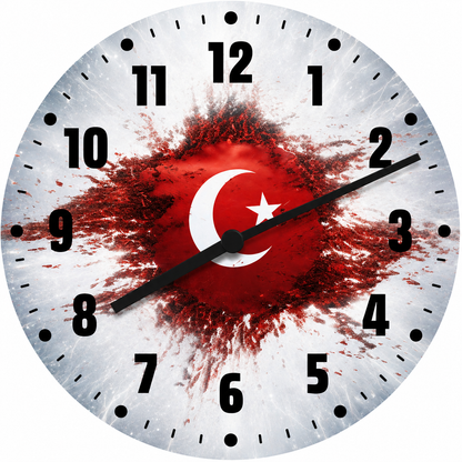 Hochwertige 30cm-Uhren Made in Alzenau Lautlose Uhr MDF Acryl Motiv Türkei