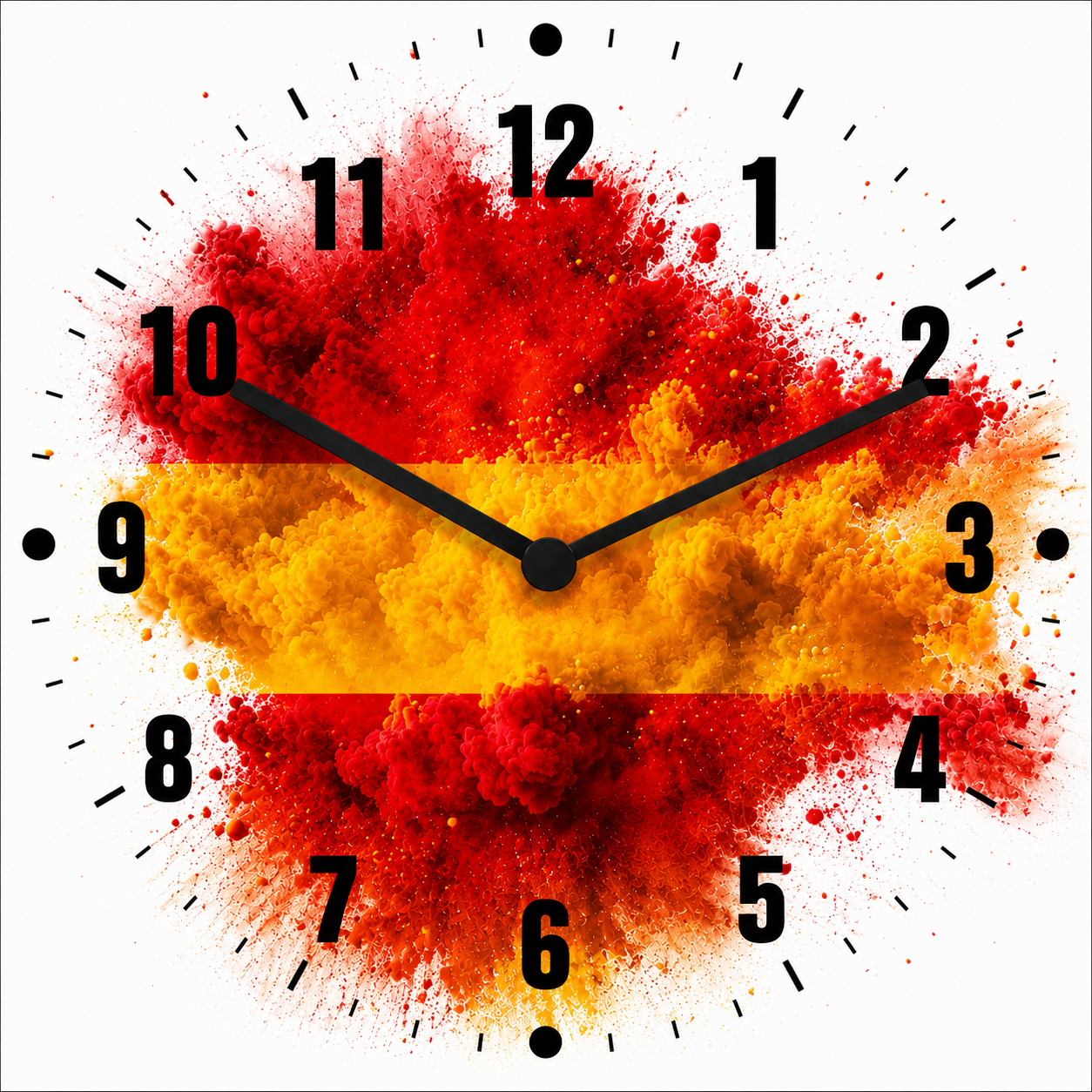 Made in Alzenau Lautlose Uhr MDF Acryl Motiv Spanien