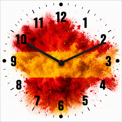 Made in Alzenau Lautlose Uhr MDF Acryl Motiv Spanien