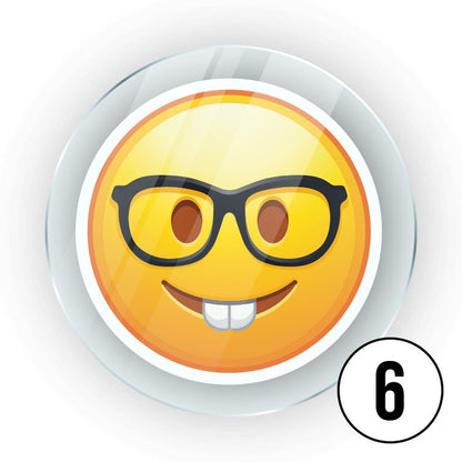 Memo Magnete aus Acryl mit aufgedruckten Emoji Smilies