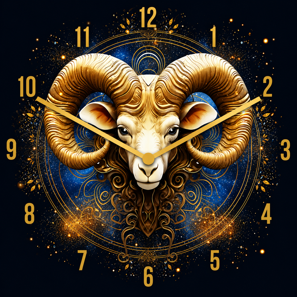 Made in Alzenau Lautlose Uhr MDF Acryl Motiv Sternzeichen WIDDER