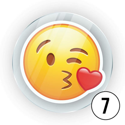 Memo Magnete aus Acryl mit aufgedruckten Emoji Smilies