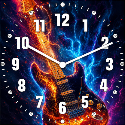 Hochwertige 30cm-Uhren Made in Alzenau Lautlose Uhr MDF Acryl Plasma Rock