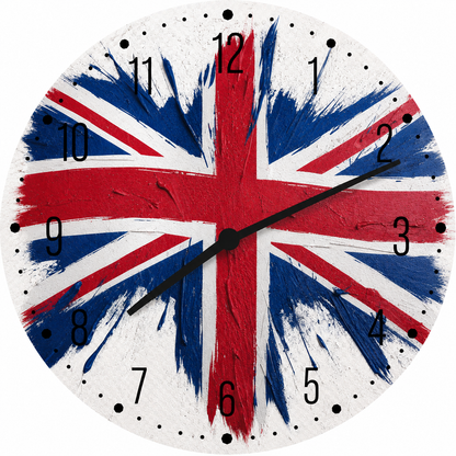 Hochwertige 30cm-Uhren Made in Alzenau Lautlose Uhr MDF Acryl Motiv ENGLAND