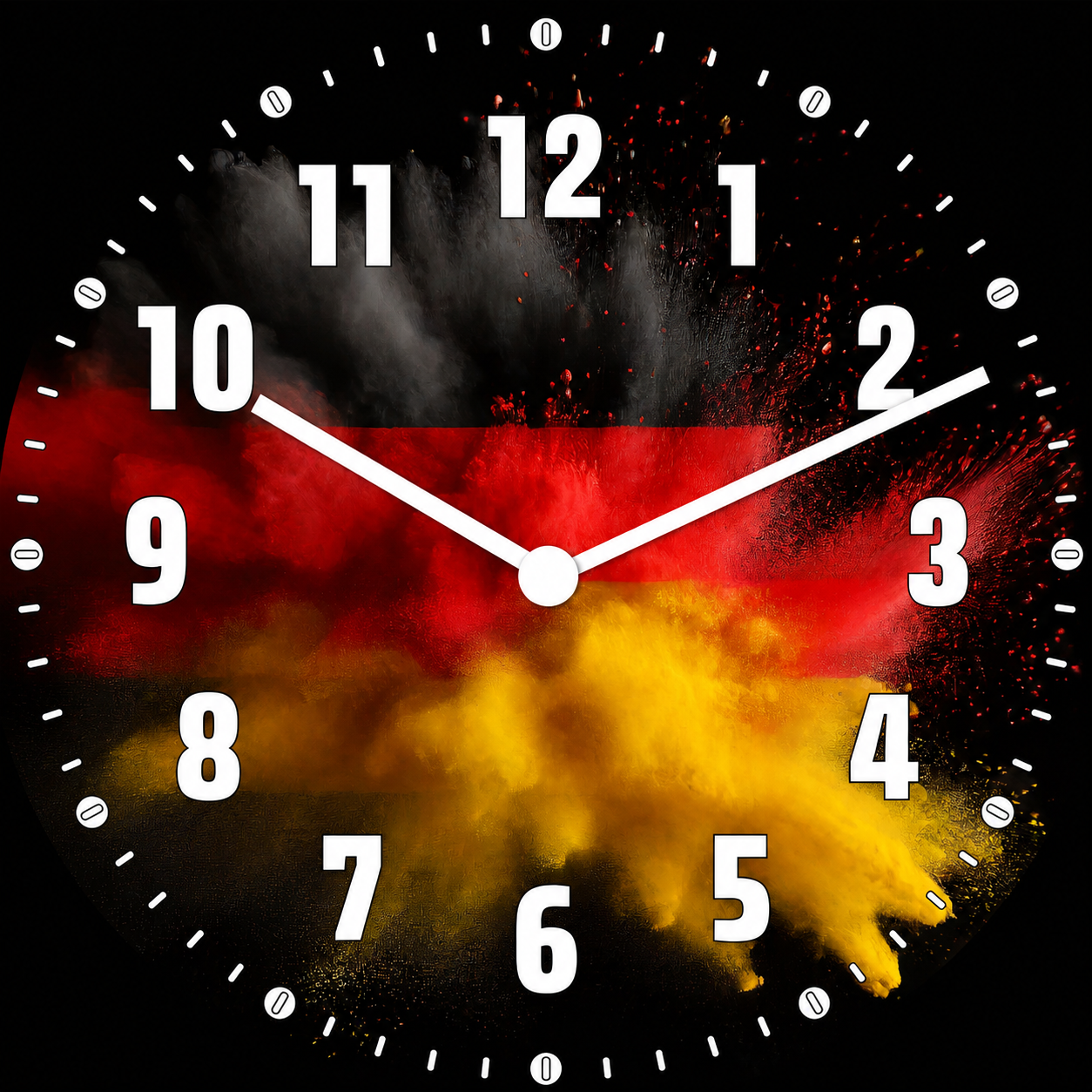 Made in Alzenau Lautlose Uhr MDF Acryl Motiv Deutschland