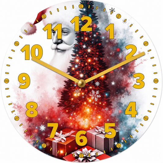 Hochwertige 30cm-Uhren Made in Alzenau Lautlose Uhr MDF Acryl Magische Weihnacht