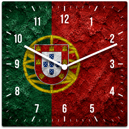 Hochwertige 30cm-Uhren Made in Alzenau Lautlose Uhr MDF Acryl Motiv Portugal