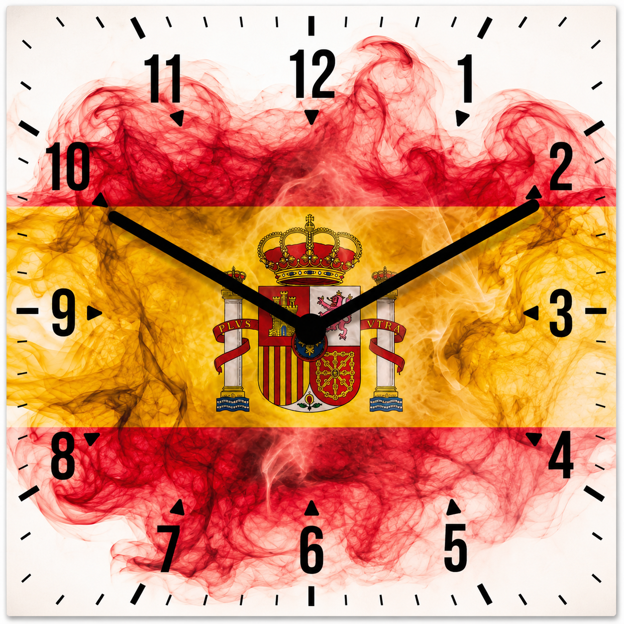 Hochwertige 30cm-Uhren Made in Alzenau Lautlose Uhr MDF Acryl Motiv Spanien