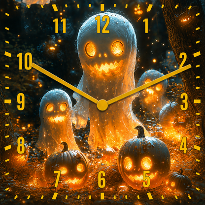 Hochwertige 30cm-Uhren Made in Alzenau Lautlose Uhr MDF Acryl Ghost Forest