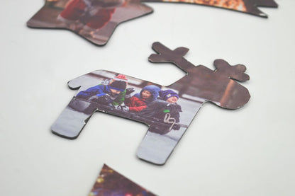 Weihnachts-Set: 12 Do-it-yourself Magnete in weihnachtlichen Formen