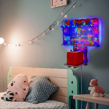 LED Regal Acryl in verschiedenen Motiven Zubehör für Tonie-Figuren und Toniebox Motiv Zirkus Zelt