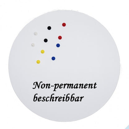 RUND Ø Eisenfolie - Ferrofolie Weiß Glänzend beschreibbar selbstklebend Ø 570mm x 0,8mm