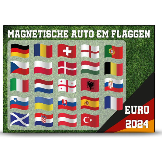 EM Fanartikel Magnet Flagge Fahne für Auto Deko Alle Länder verschiedene Größen