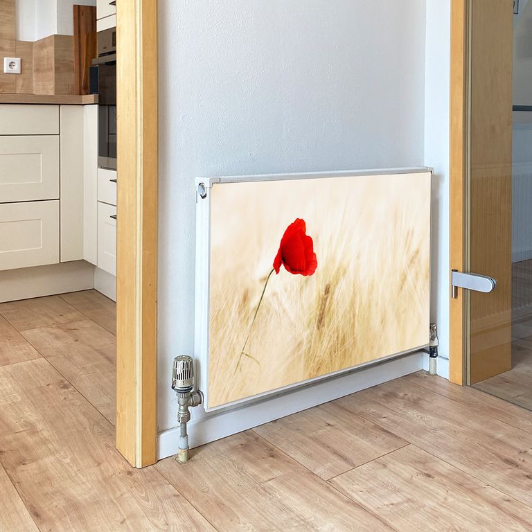 Magnet Heizkörperverkleidung Heizkörperabdeckung Heizung Schutz Motiv Mohnblume