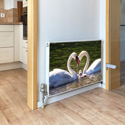 Magnet Heizkörperverkleidung Heizkörperabdeckung Heizung Motiv Schwan Familie