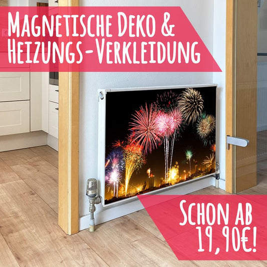 Magnet Heizkörperverkleidung Heizkörperabdeckung Heizung Schutz Motiv Feuerwerk