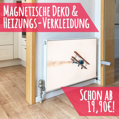 Magnet Heizkörperverkleidung Heizkörperabdeckung Heizung Schutz Motiv Aircraft