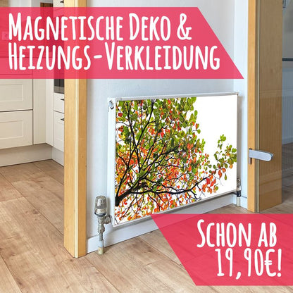 Magnet Heizkörperverkleidung Heizkörperabdeckung Heizung -Motiv Der Herbst kommt