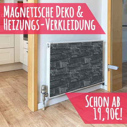 Magnet Heizkörperverkleidung Heizkörperabdeckung Heizkörper - Motiv Schiefer Steinwand