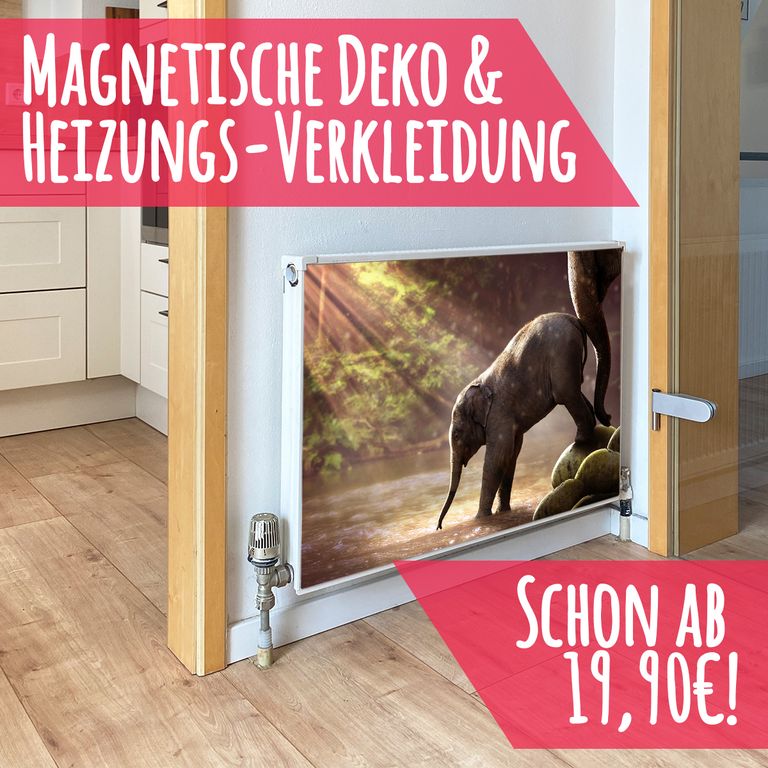 Magnet Heizkörperverkleidung Heizkörperabdeckung Heizkörper - Motiv Elefant
