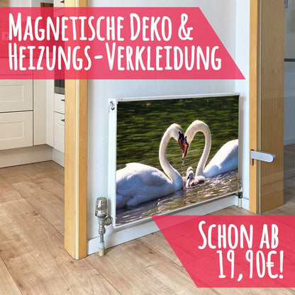 Magnet Heizkörperverkleidung Heizkörperabdeckung Heizung Motiv Schwan Familie
