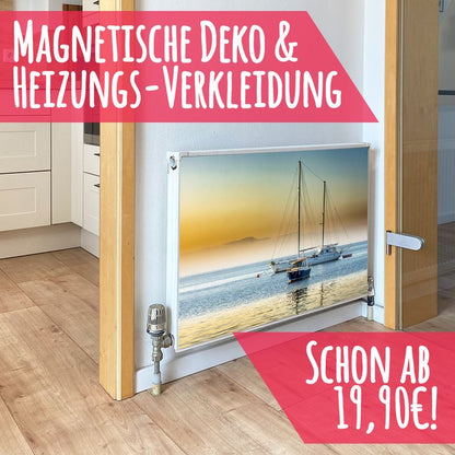 Magnet Heizkörperverkleidung Heizkörperabdeckung Heizung Schutz Motiv Boat