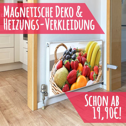 Magnet Heizkörperverkleidung Heizkörperabdeckung Heizung Schutz Motiv Obstkorb