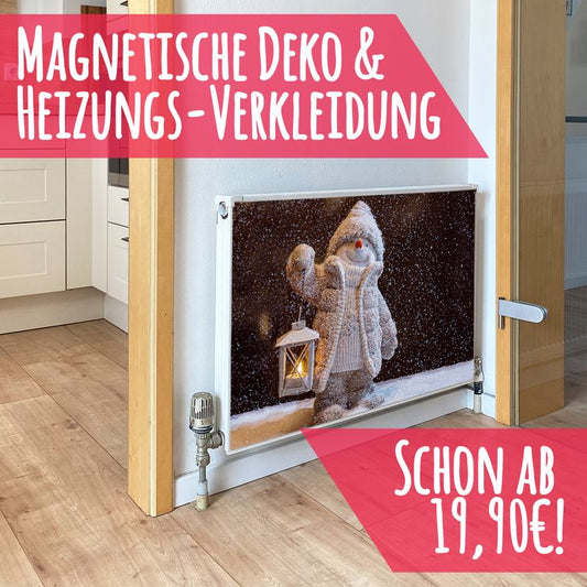 Magnet Heizkörperverkleidung Heizkörperabdeckung Heizung Schutz Motiv Snowman