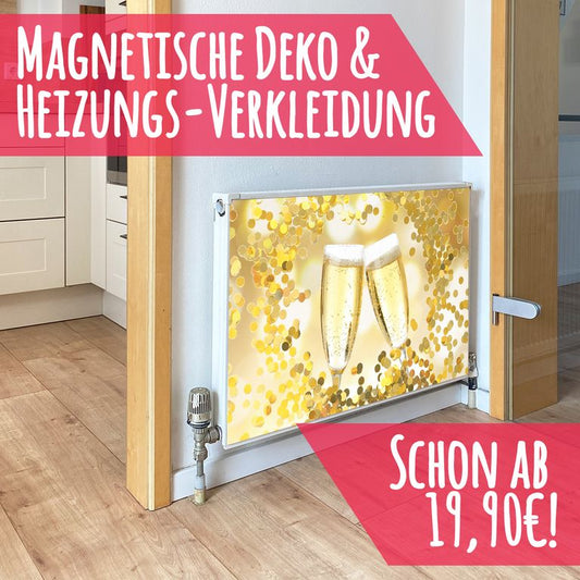 Magnet Heizkörperverkleidung Heizkörperabdeckung Heizung Schutz Motiv Konfetti