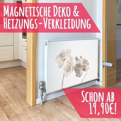 Magnet Heizkörperverkleidung Heizkörperabdeckung Heizkörper - Motiv Weiße Orchidee