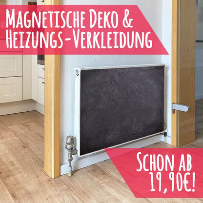 Magnet Heizkörperverkleidung Heizkörperabdeckung Heizung Schutz Motiv Black Schiefer