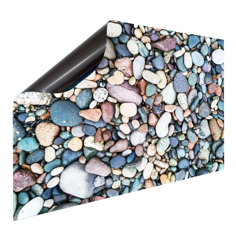 Bedruckte Magnetpinnwand Eisenfolie Whiteboard Magnetwand Motiv Bunte Steine