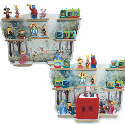 Smagnon Regal für die Toniebox und Tonie Figuren Motiv Ballon-Familie Kinderspielzeug (Tiere im Wald)