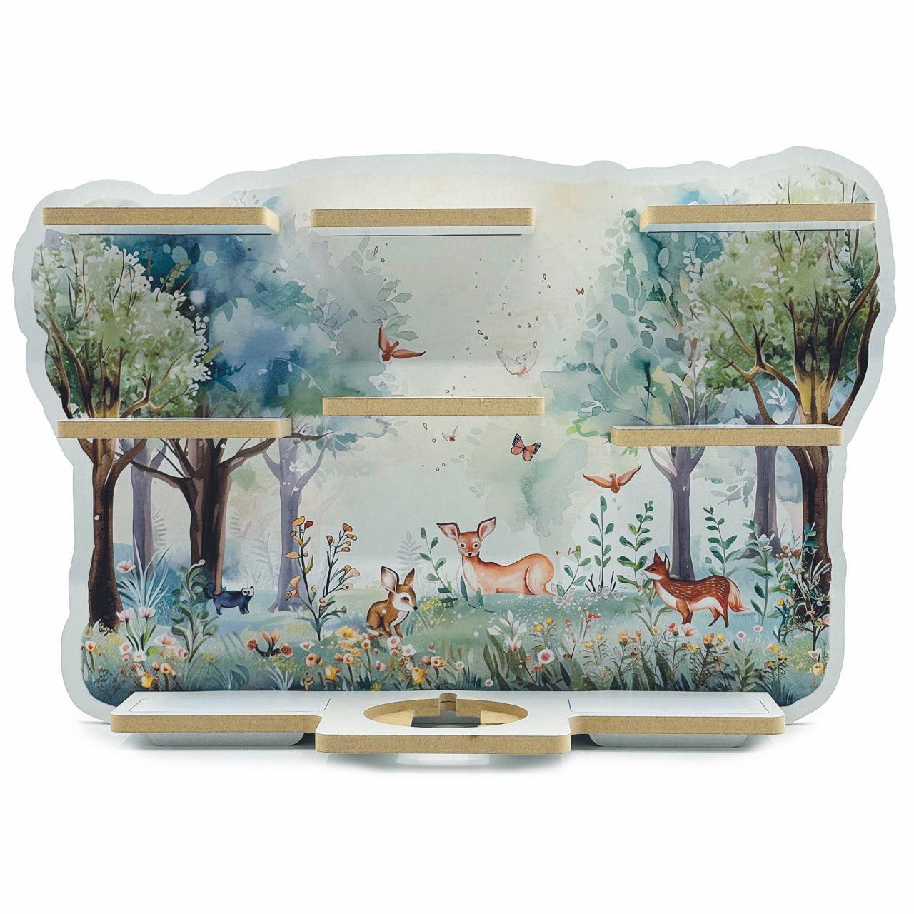 Smagnon Regal für die Toniebox und Tonie Figuren Motiv Ballon-Familie Kinderspielzeug (Tiere im Wald)